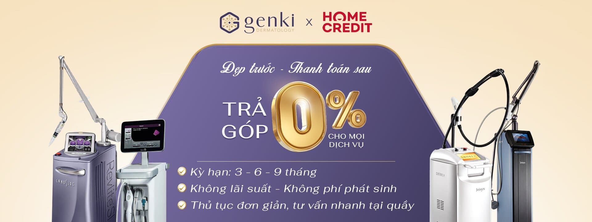Trả Góp 0% Lãi Suất Tại Genki Derma – Dễ Dàng Đầu Tư Cho Làn Da Khỏe Đẹp