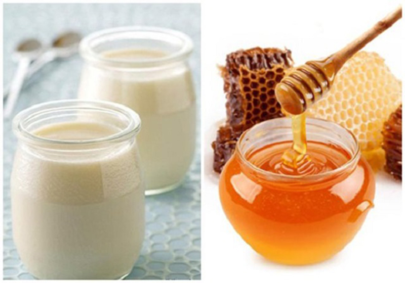 trị sẹo bằng mật ong và sữa chua không đường