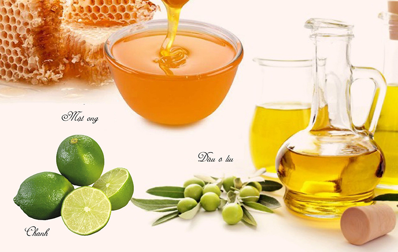 mặt nạ trị sẹo lõm với mật ong chanh và dầu oliu