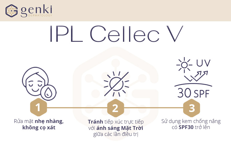 hướng dẫn chăm sóc da sau khi làm da bằng công nghệ IPL Cellec v